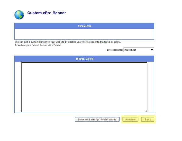Custom ePro Banner- Save