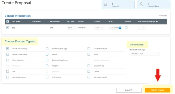 Individual -Show Plans